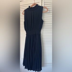 Nanette Lepore Blue Strapless Pleated Sundress
